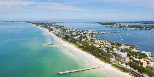 Drone photo of Sarasota Englewood area and Manasota Key